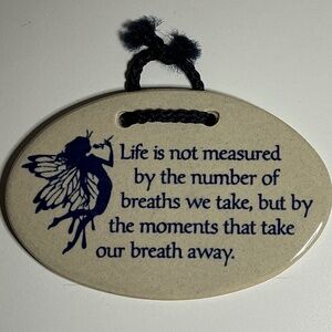 Mountaine Meadows Handmade Pottery Fairy Plaque